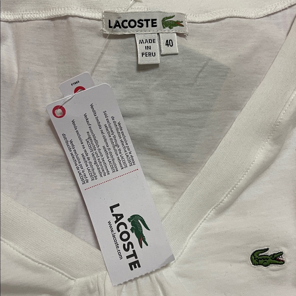 Lacoste top size 40 NWT - Picture 3 of 3